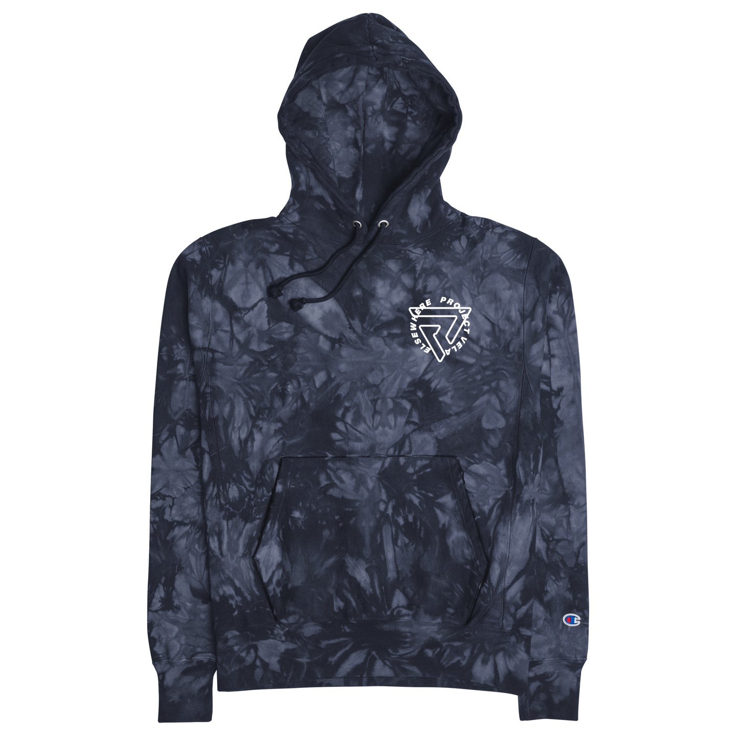 "Elsewhere Logo" Embroidered Unisex Champion tie-dye hoodie