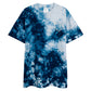 "Elsewhere Logo" Embroidered Oversized tie-dye t-shirt